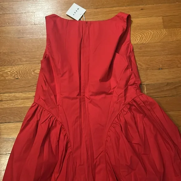 NWT Wray Vanessa dress poppy red medium basque waist - Picture 7 of 10